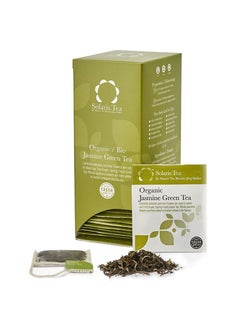 Buy Organic Jasmine Green Tea, Whole Leaf Stitched Silken Teabags x 40 in UAE