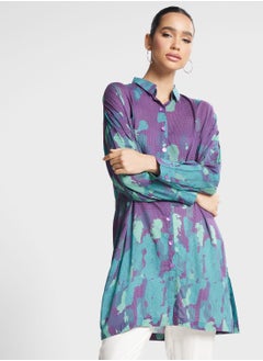 Buy Pleated Button Detail Kurti in UAE