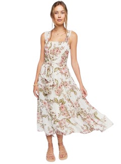 Buy Chiffon Floral Print Midi Dress in Egypt