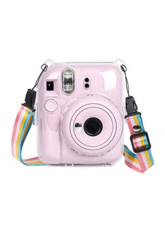 Buy Hard Case For Fujifilm Instax Mini 12 Instant Camera With Adjustable Strap Clear Transparent in UAE