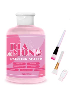 Buy Diamond Painting Sealer Kits 120ML, Diamond Painting Glue for Diamond Painting Sets, Diamond Art Glue is Used to Protect Diamond Paintings, Permanent Sparkle Diamond Art Sealer kit (4OZ) in Saudi Arabia