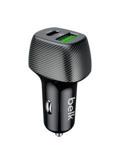 Buy Dual Port 38w USB And PD Fast Car Charger Black in Saudi Arabia