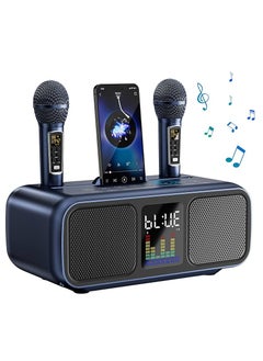 Buy S39 Pro Portable Bluetooth Speaker With 2 Microphones UHF Wireless Karaoke Machine For Adults And Kids Speaker System With Gradual Colorful LED Lights For Home Party in UAE