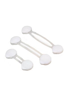 اشتري 4 Pack Baby Locks For Cabinets Drawers Doors Adhesive Pads Easy Installation No Drilling Required White في الامارات