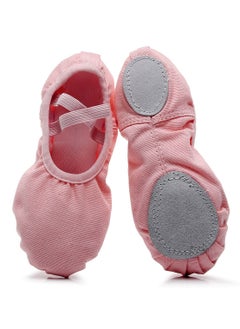 Buy Soft Bottom Dancing Yoga Ballet Shoes Elastic Mouth Lace Free Shoes for Girls Pink Color in Saudi Arabia