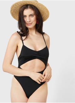 Buy Strappy Cut Out Detail Swimsuit in Saudi Arabia