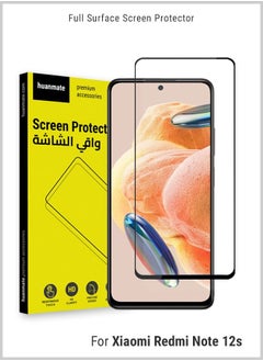 Buy Edge to Edge Full Surface Screen Protector For Xiaomi Redmi Note 12S Black/Clear in Saudi Arabia