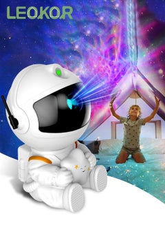 اشتري Star Projector Galaxy Night Light 360°Rotation Head Light Kids Room Decor Aesthetic Astronaut Light Projector with Remote في السعودية