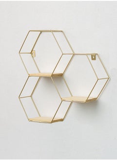 Buy Creative Wall Storage Rack Hexagonal Combination Shelf in UAE