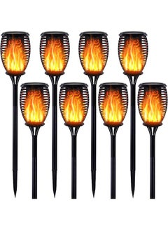 اشتري Vitan Solar Flame Lights with Replaceable Batteries, Solar Powered Hanging Lights for Outdoor, Dancing Flame Light for Garden Patio Pathway Landscape Decoration (8) في مصر