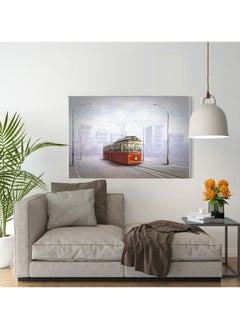 Buy Canvas Wall Art, Abstract Framed Portrait of old tram in old city in Egypt