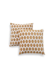 اشتري Ruxandra 2-Piece Filled Cushion Set 45X45Cm - Yellow في الامارات