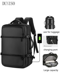 Buy Laptop Backpack Business Travel Durable Laptop bag with USB Charging Port Waterproof Fashionable Multifunctional College School Backpack for Men Women Camping Hiking Outdoor Sports Black in Saudi Arabia