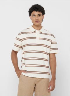 اشتري Men'S Polo Striped Short Sleeve T-Shirt في الامارات