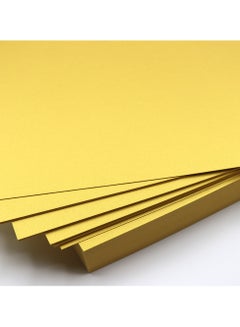 Buy Yellow Gold Paper A4 285GSM 10 Sheets Gold colour thick premium paper shiny wedding card paper invitation card decoration office use home use special paper Gold Cardstock Golden Paper in UAE