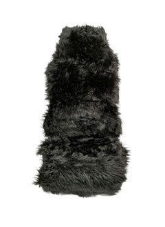 Buy 1 Piece Sheepskin Fur Car Seat Cover Universal Size Long Wool Car Seat Cushion Black in Saudi Arabia