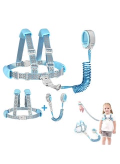 اشتري Toddler Harness Leash 2 in 1 Anti Lost Wrist Link Belt Reflective Kids Harnesses, Child Leashes with Lock for Outdoor, 1.5m Child Anti-Loss Safety Belt في السعودية