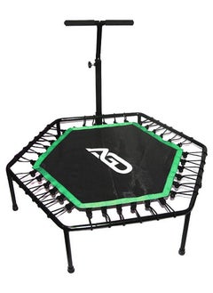 Buy Professional Fitness Trampoline with Adjustable Handle for Outdoor and Indoor Use, Suitable for Adult Fitness, Weight Capacity: 150kg in Saudi Arabia