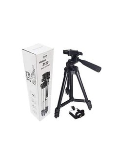 Buy Tripod Stand 55" Extendable Mini Cell Phone Tripod with Portable Pouch Bluetooth Remote Shutter and Phone Mount for iPhone/Android Phone/Gopros/DSLR Cameras（3120） in UAE