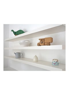 Buy FLOATING WALL SHELVES 80cm WHITE SIZE: 80x19.5x3.8cm in UAE