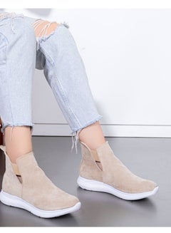 Buy Lifestylesh  Ankle Boots G-45 Suede - Beige in Egypt