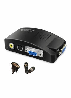 Buy RCA to VGA Adapter, Composite AV S-Video RCA VGA Female Input to VGA Female Output Converter, Transfer Video Graphic Signal from CCTV PC Laptop DVD DVR VCR TVBox to VGA Monitor Projector Computer in UAE