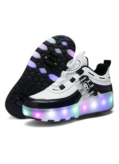 Buy LED Flash Light Sneaker Skate Shoes with Wheels USB Charging Roller Skates Shoes in Saudi Arabia