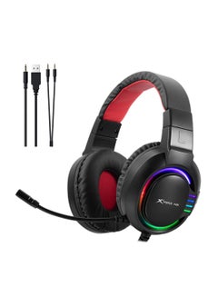 Buy Gh405 Rgb Gaming Headset - Stereo Surround Sound - Rgb Lighting - 50Mm Drivers - Leather Ear Cups in Egypt