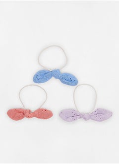 اشتري Girls Embroidered Scrunchies (Pack of 3) في الامارات