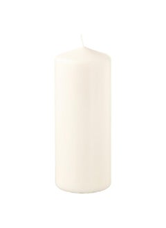 Buy Unscented Pillar Candle, Natural, 14 Cm in Saudi Arabia