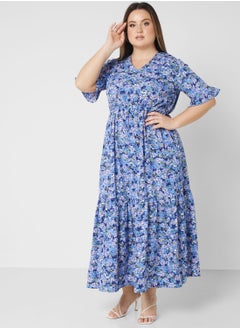 Buy Printed Fit & Flare Dress in UAE