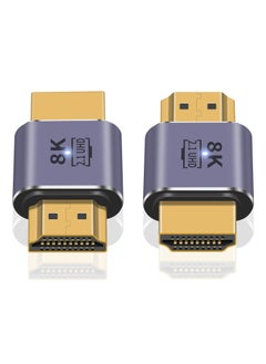 Buy HDMI Male to Male Adapter 8K, 48Gbps HDMI 2.1 Adapter, HDMI to HDMI Adapter UHD HDMI 2.1 Extender Support 8K@60hz 4K@120Hz HDMI Port for Video 3D HDR Nintendo Switch PS5 Roku TV, 2pcs in Saudi Arabia