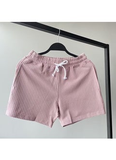 Buy Summer Striped Shorts Casual Mens Trendy Pink in Saudi Arabia