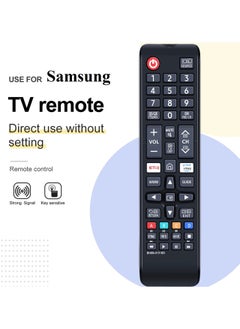 اشتري Replacement Remote Control for Samsung Smart TV LCD LED QLED OLED UHD 3D TV with Prime Video & Netflix Smart Short Keys في الامارات