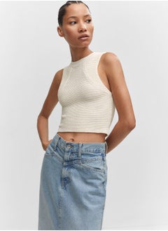 Buy Ribbed Crop Top in UAE