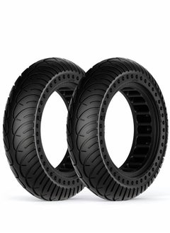 اشتري إطار مطاطي صلب مقاس 8.5 بوصة لسكوتر Gotrax GXL V2/XR/APEX XL S2/S2R M365/Pro إطار أمامي/خلفي ممتص للصدمات ومقاوم للانفجار قطعتان في السعودية