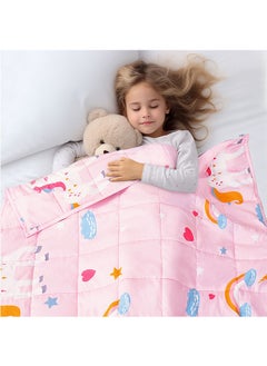 Buy Kids Weighted Blanket for Girls Cooling Weighted Blanket for Sleeping Kids Grey Heavy Blanket Washable Soft Weighted Throw Blanket for All Season Perfect for 5+ Years 40-60lbs(91*122CM,2.27Kg) in UAE