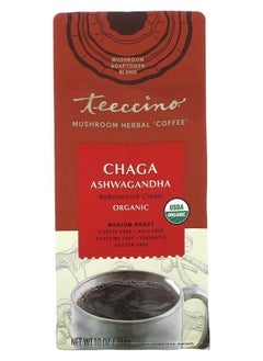 Buy Mushroom Herbal Coffee Chaga Ashwagandha Medium Roast Caffeine Free 10 oz (284 g) in UAE