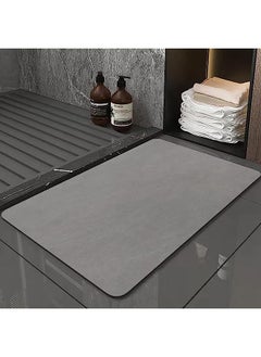 Buy Mat Rug-Rubber Non Slip Quick Dry Super Absorbent, Arabest Thin Bathroom Rugs Fit Under Door-Washable Bathroom Floor Mats-Shower Rug, for in Front of Bathtub,Shower Room (40x60cm, Gray) in Saudi Arabia