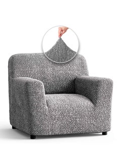 Buy Paulato Chair Cover - Armchair Cover - Armchair Slipcover - Soft Polyester Fabric Slipcover - 1-Piece Form Fit Stretch Furniture Protector - Microfibra Collection - Silver Grey (Chair) in UAE