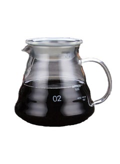 Buy Glass Coffee Pot High Borosilicate Heat Resistant Cloud Pot Hand Brew Coffee Pot 600ml in Saudi Arabia