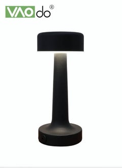 Buy LED 3 Color Desk Lamp Home Decoration Soft Light Bedside Lamp USB Charging Touch Dimming Desk Lamp Black in UAE