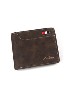 Buy Men's Wallet Short Wallet Card Bag Certificate Bag 12*9*2cm in Saudi Arabia