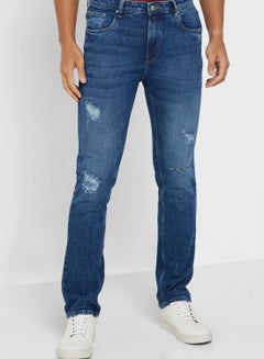 Buy Slim Fit Ripped Jeans in UAE