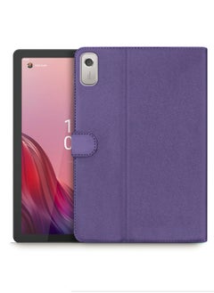 اشتري Premium Quality Leather Smart Flip Case Full Protective Cover With Magnetic Stand For Lenovo Tab M9 2023 9 Inch – Purple في السعودية