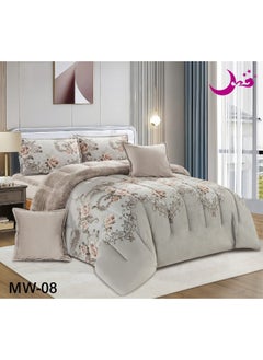 Buy Winter single bed sheet, 4 pieces, two sides, velvet side and fur side, size 170x220 cm in Saudi Arabia