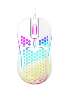 اشتري Lightweight Honeycomb Wired Gaming Mouse White في الامارات