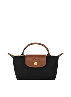 Buy LE PLIAGE ORIGINAL POUCH WITH HANDLE & RECYCLED CANVAS CROSSBODY BAG - Black in Saudi Arabia