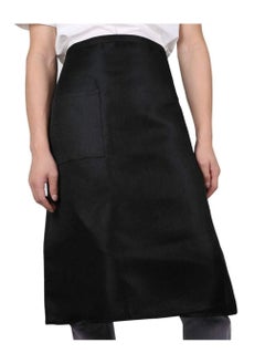 Buy Unisex Half Apron, Black Waist Men Waiter Apron Chef Cooking Kitchen Waitress Female 1 Piece in UAE