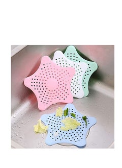 اشتري Filter Pad, Cup 4pc Ilica Gel to Clean The Prevent Water Pipe from Clogging for Kitchen Drains Food Residue and Hair (White, Pink, Green) في السعودية